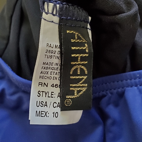 Athena 1 piece bathing suit, blue 🩱 SZ 10 - Picture 7 of 7